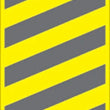 Load image into Gallery viewer, VOSS YELLOW PLASTIC REFLECTIVE SIGN 6" X 12" - RIGHT HAZARD 460 BCR YR