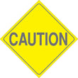 Load image into Gallery viewer, VOSS YELLOW PLASTIC REFLECTIVE SIGN 7.5" - CAUTION 456 CA7 YR