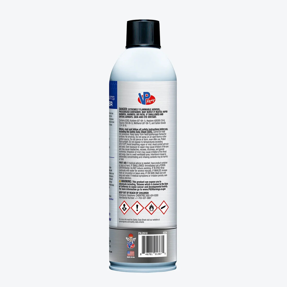 VP Racing Fuels VP POWERSPORTS BRAKE PARTS CLEANER AEROSOL 14OZ 2918 - Parts Included