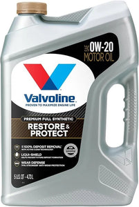 Valvoline 0w20 Motor Oil Restore & Protect 5 Quart Bottle 904538