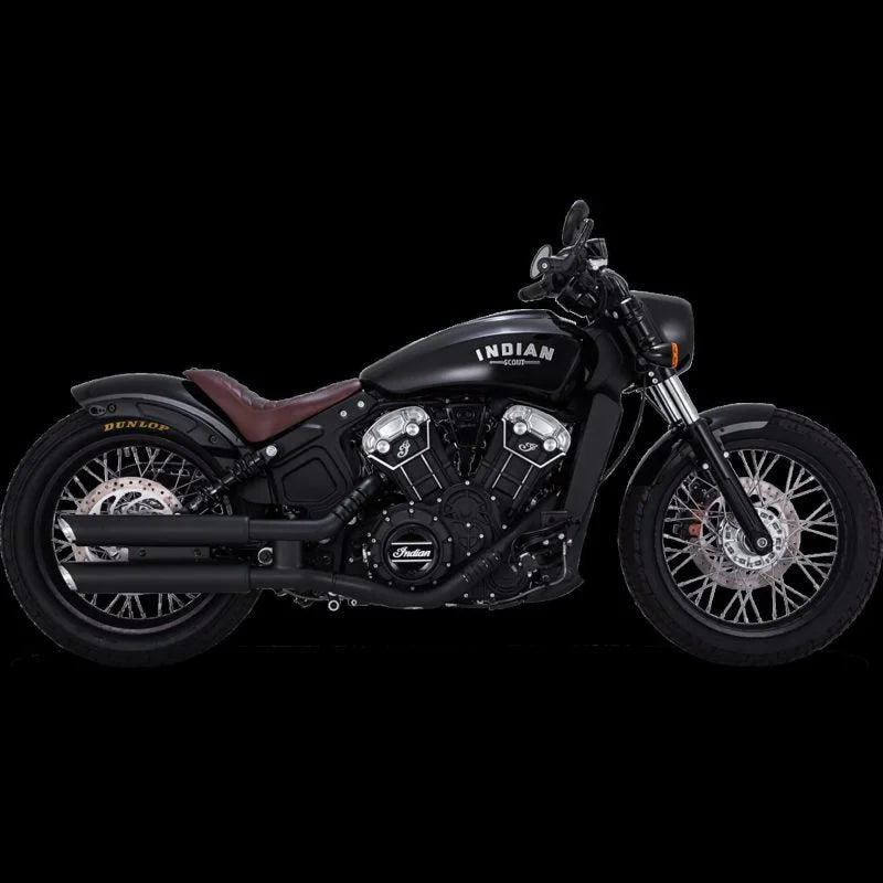 Vance & Hines 15-20 Harley Davidson Indian Scout Twin Slash 3in PCX Slip-On Exhaust - Side View