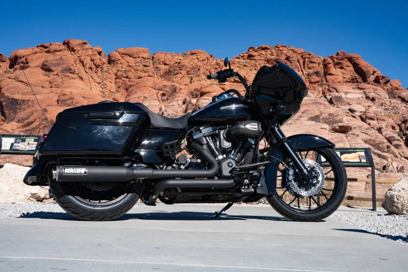 Vance & Hines 17-24 Harley-Davidson Touring Supersport Slip-On - Black - Side View