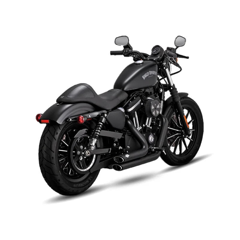 Vance & Hines 18-22 Harley Davidson Softail Shortshots Staggered PCX Full System Exhaust - Black - Side View