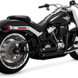 Load image into Gallery viewer, Vance &amp; Hines 18-22 Harley Softail Wide Tire Shortshots Staggered Exhaust System - Black