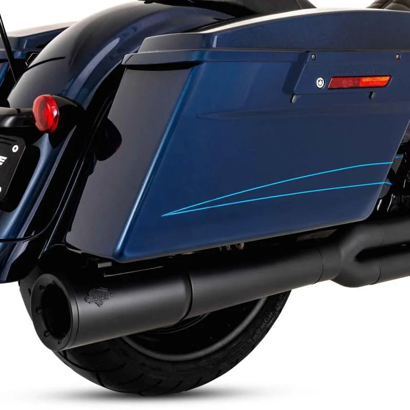 Vance & Hines HD Dresser 17-22 Pro Pipe 2-1 Black PCX Full System Exhaust - Side View