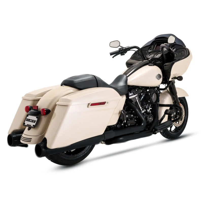 Vance & Hines HD Dresser Duals 17-22 Header/Heat Shield Black PCX Header Exhaust - Side View