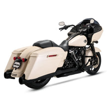 Load image into Gallery viewer, Vance &amp; Hines HD Dresser Duals 17-22 Header/Heat Shield Black PCX Header Exhaust - Side View