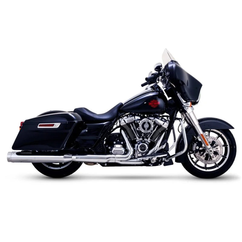 Vance & Hines HD Touring 95-16 Torquer 450 Chrome Slip-On Exhaust - Side View