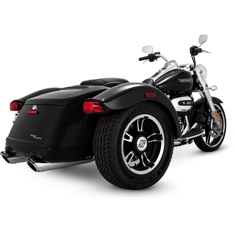 Vance & Hines Harley Davidson 17-22 Trike / Freewheeler Twin Slash Slip-On Exhaust - Side View