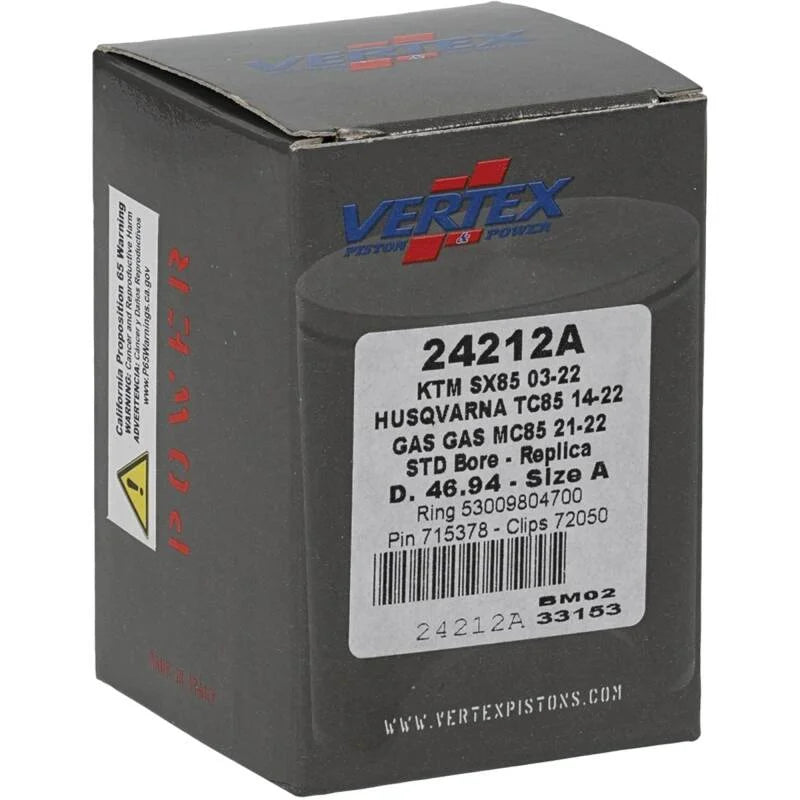 Vertex Piston 03-24 KTM 85 SX 85cc Cast Replica Piston Kit - Installation View