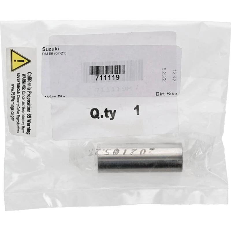 Vertex Pistons 03-24 85 SX/13-24 85 SX BW Wrist Pin - 40mm Length - Back View