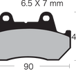Load image into Gallery viewer, Vesrah Semi-Metallic Brake Pads - Side View