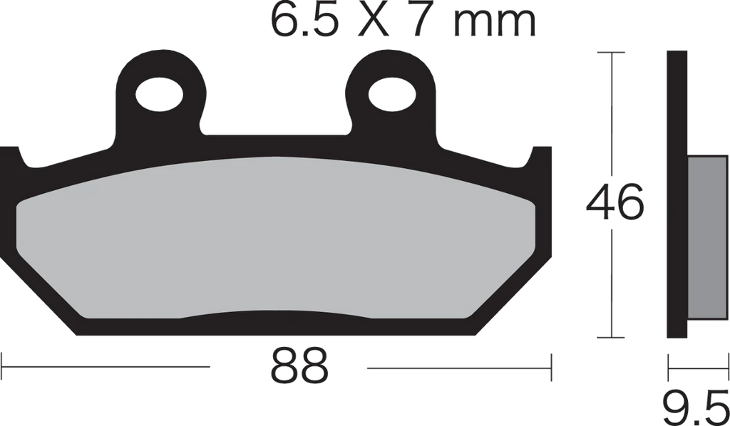 Vesrah Semi-Metallic Brake Pads - Side View