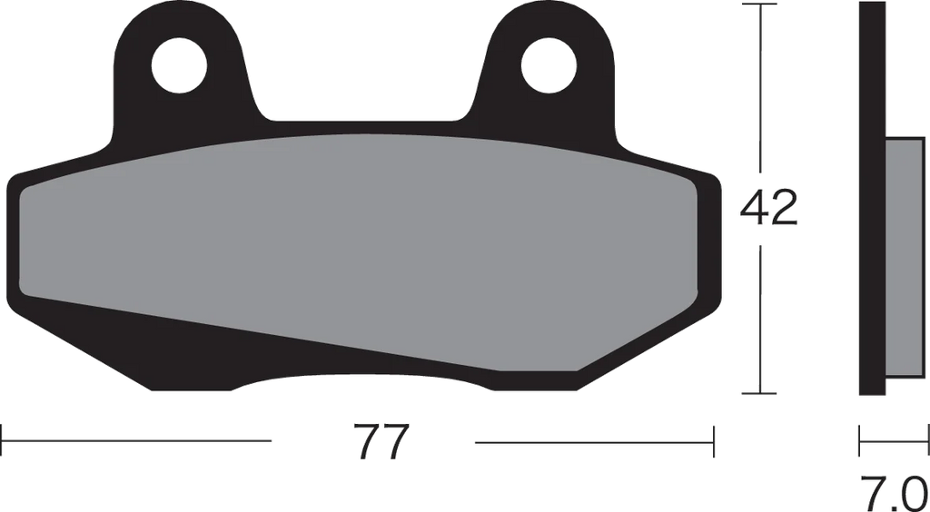 Vesrah Semi-Metallic Brake Pads - Side View