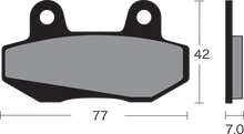 Load image into Gallery viewer, Vesrah Semi-Metallic Brake Pads - Side View