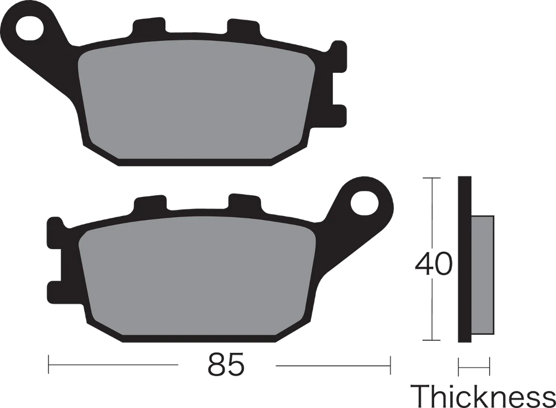 Vesrah Semi-Metallic Brake Pads - Side View
