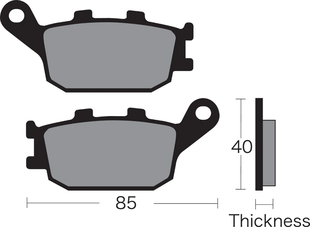Vesrah Semi-Metallic Brake Pads - Side View