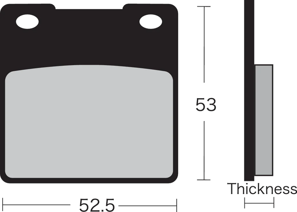 Vesrah Semi-Metallic Brake Pads - Side View