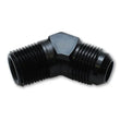 Load image into Gallery viewer, Vibrant -10 AN to 3/4in NPT 45 Degree Adapter Fittings - Aluminum - Main Product View