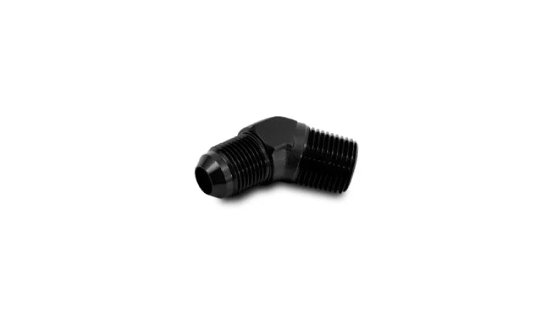 Vibrant -10 AN to 3/4in NPT 45 Degree Adapter Fittings - Aluminum - Side View