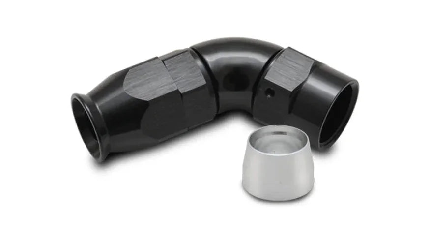 Vibrant -10AN 60 Degree Hose End Fitting for PTFE Lined Hose - Side View
