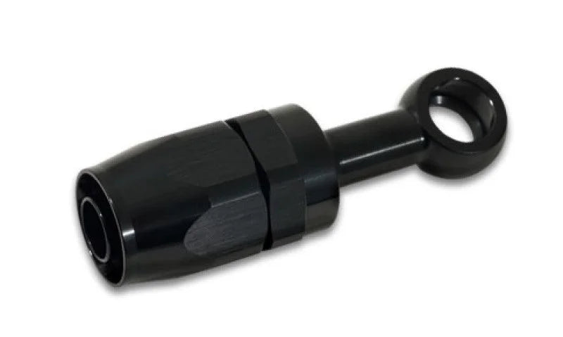 Vibrant -10AN Banjo Hose End Fitting for use with M16 or 5/8in Banjo Bolt - Aluminum Black - Back View