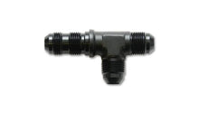 Load image into Gallery viewer, Vibrant -10AN Bulkhead Adapter Tee on Run Fittings - Anodized Black Only - Back View