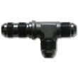 Load image into Gallery viewer, Vibrant -10AN Bulkhead Adapter Tee on Run Fittings - Anodized Black Only - Back View