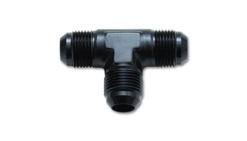 Vibrant -10AN Flare Tee Adapter Fitting - Aluminum - Side View