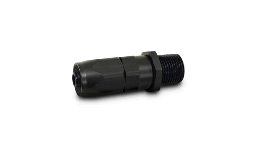 Vibrant -10AN Male NPT Straight Hose End Fitting - 1/2 NPT - Side View