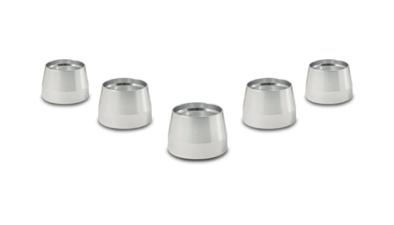 Vibrant -10AN PTFE Hose Olive Inserts - 5pk - Side View