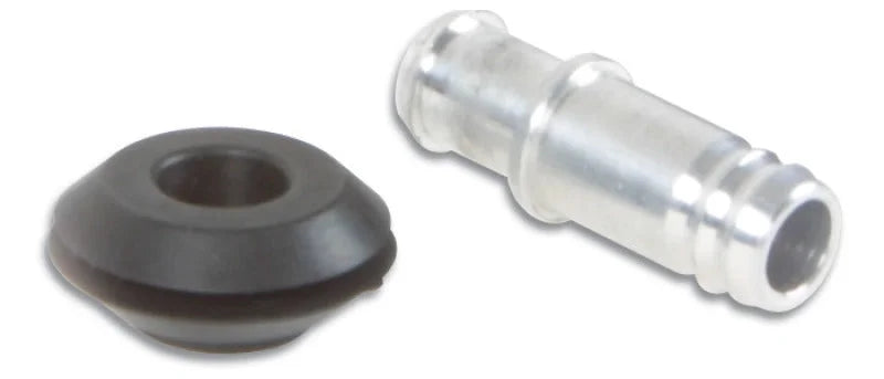 Vibrant 10mm (2/5in) O.D. Aluminum Vacuum Hose Fitting (includes Rubber Grommet) - Main Product View
