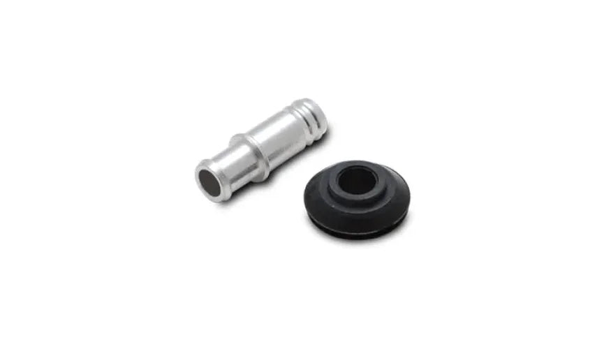 Vibrant 10mm (2/5in) O.D. Aluminum Vacuum Hose Fitting (includes Rubber Grommet) - Side View