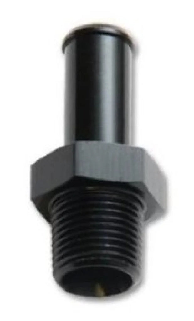 Vibrant 1/16in NPT to 1/4in Barb Straight Fitting - Aluminum - Detail View