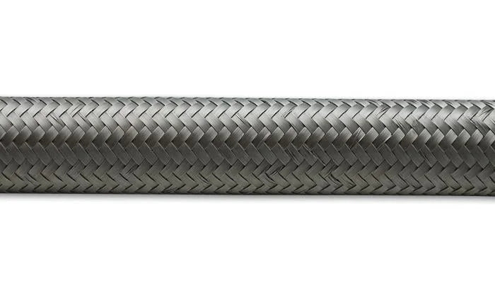 Vibrant -12 AN SS Braided Flex Hose (5 foot roll) - Side View