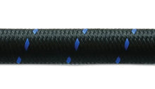 Load image into Gallery viewer, Vibrant -12 AN Two-Tone Black/Blue Nylon Braided Flex Hose (5 foot roll) - Installation View
