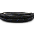 Load image into Gallery viewer, Vibrant -12 AN Two-Tone Black/Blue Nylon Braided Flex Hose (5 foot roll) - Side View