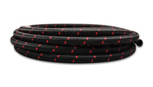 Load image into Gallery viewer, Vibrant -12 AN Two-Tone Black/Red Nylon Braided Flex Hose (5 foot roll) - Side View