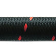 Load image into Gallery viewer, Vibrant -12 AN Two-Tone Black/Red Nylon Braided Flex Hose (20 foot roll) - Back View