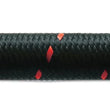 Load image into Gallery viewer, Vibrant -12 AN Two-Tone Black/Red Nylon Braided Flex Hose (20 foot roll) - Back View