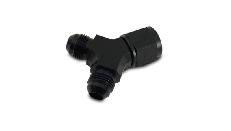 Vibrant -12AN Female x Dual -10AN Male Y-Adapter Fitting - Aluminum - Side View