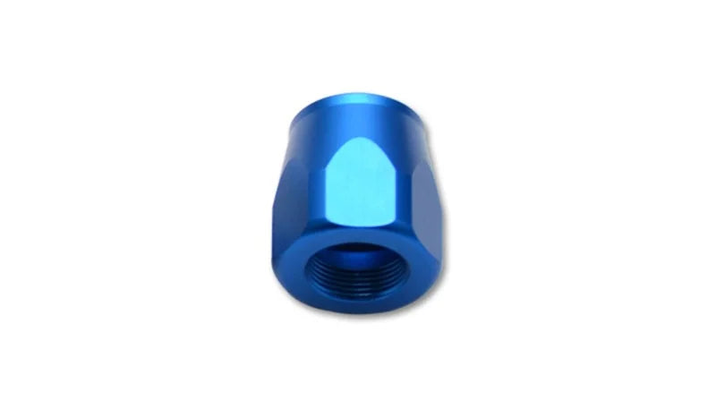Vibrant -12AN Hose End Socket - Blue - Side View
