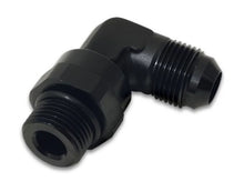 Load image into Gallery viewer, Vibrant -12AN Male Flare to Male -12AN ORB Swivel 90 Degree Adapter Fitting - Anodized Black - Detail View