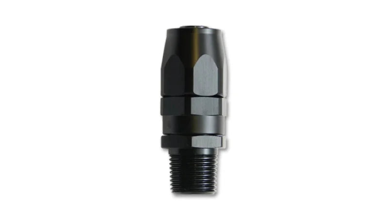 Vibrant -12AN Male NPT Straight Hose End Fitting - 3/4 NPT - Side View