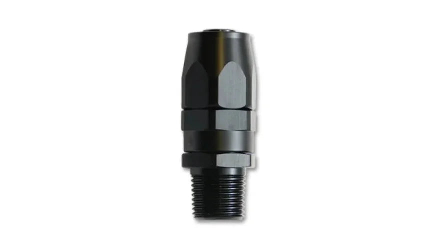 Vibrant -12AN Male NPT Straight Hose End Fitting - 3/4 NPT - Side View
