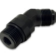 Load image into Gallery viewer, Vibrant -12AN Male to Male -12AN Straight Cut 45 Degree Adapter Fitting - Anodized Black - Back View