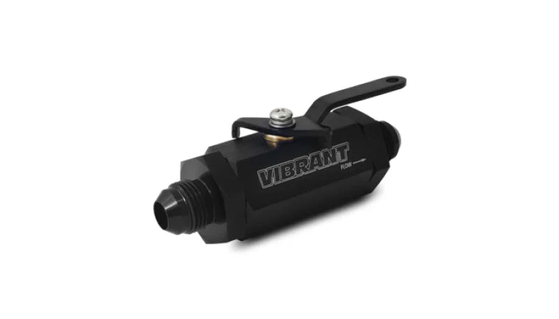 Vibrant -12AN to -12AN Male Shut Off Valve - Black - Main Product View