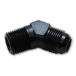 Load image into Gallery viewer, Vibrant -12AN to 3/4in NPT 45 Degree Elbow Adapter Fitting - Side View