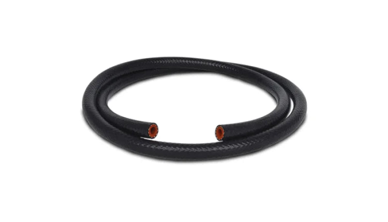 Vibrant 1/2in (13mm) I.D. x 20 ft. Silicon Heater Hose reinforced - Black - Main Product View