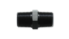 Load image into Gallery viewer, Vibrant 1/2in NPT x 1/2in NPT Straight Union Pipe Adapter Fitting - Aluminum - Main Product View